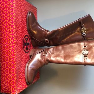 Tory Burch size 7 leather boots Calista 30mm